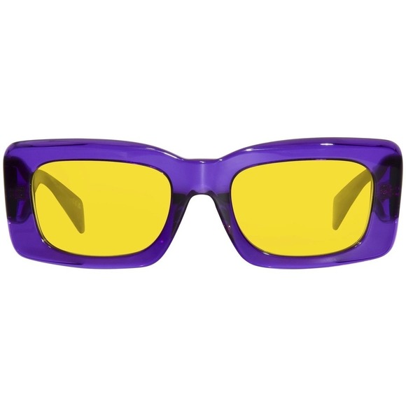 NWT Versace VE4444U Transparent Violet Rectangle 54mm Sunglasses